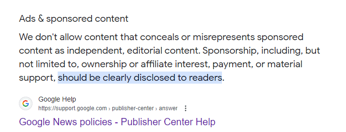 Ads & Sponsored Content to notify your visitors