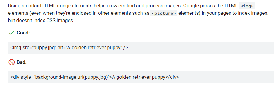 Good and bad of image HTML