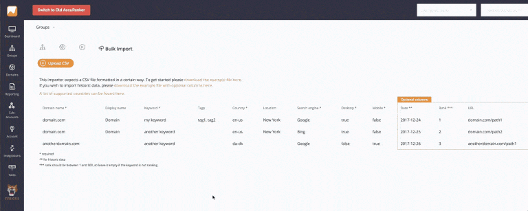 https://www.accuranker.com/wp-content/uploads/2019/08/Importing-Keywords-and-Historical-Data-by-CSV-1-768x307.gif