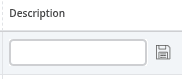Description column with an editable text field and a save button for adding or updating a keyword description.