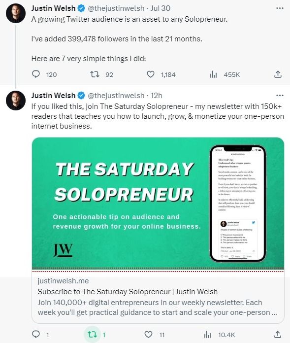 Grow your email subscribers using email